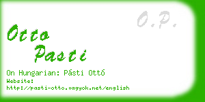 otto pasti business card
